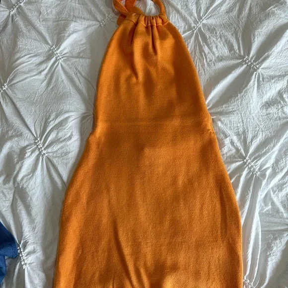 edikted orange dress Edikted orange low back bodycon dress